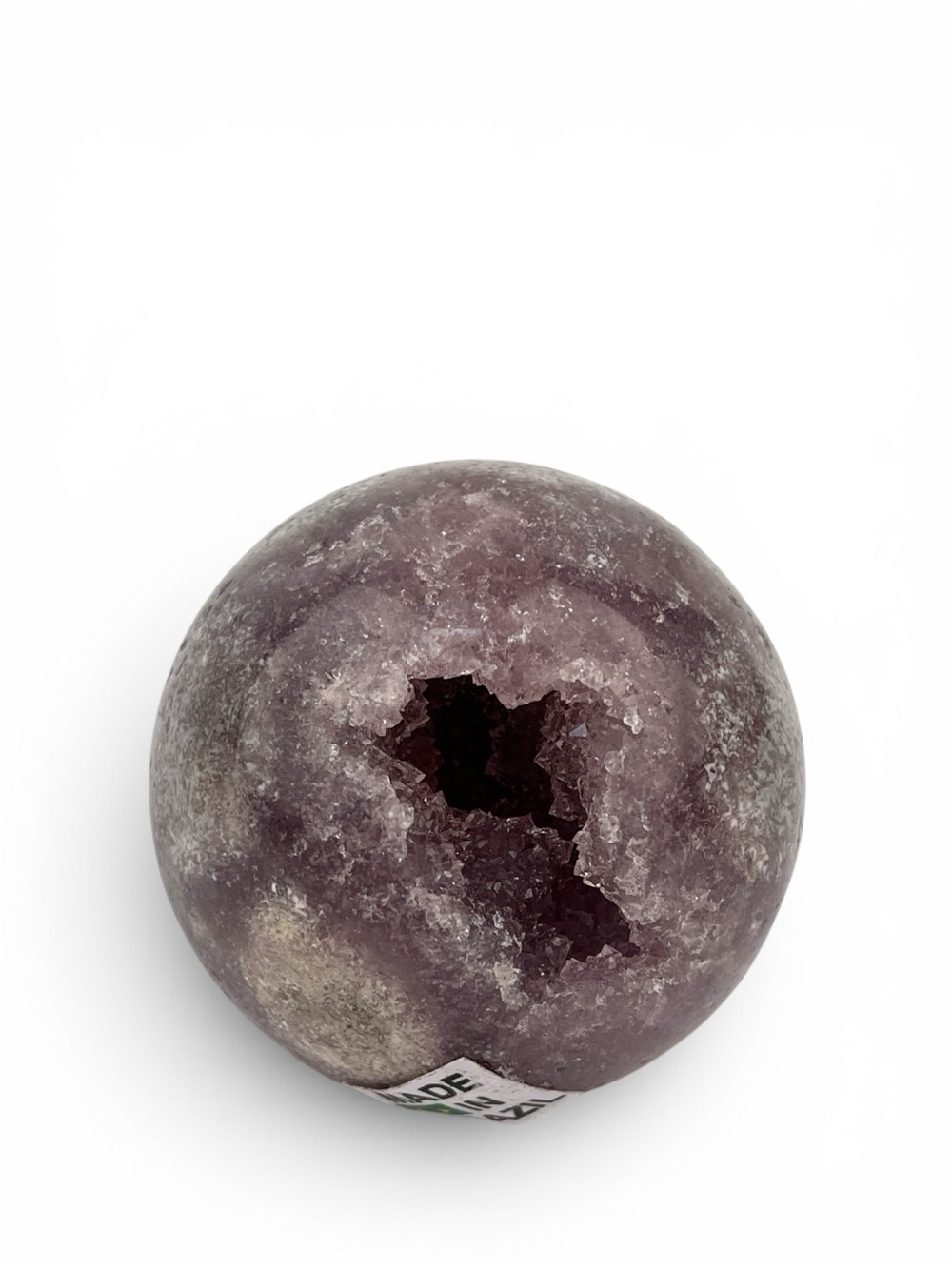 Pink Amethyst Geode Sphere - Purple Decorative Crystal Accent